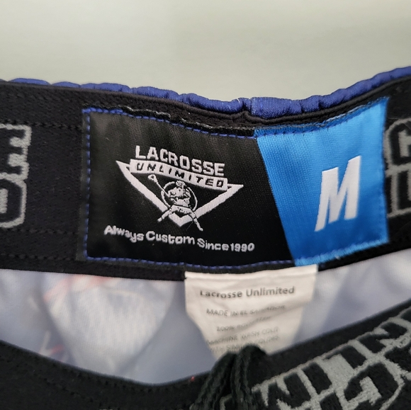 Lacrosse Unlimited Mens USA Number 1 Lacrosse Shorts Medium Patriotic‎ 4th July - Picture 6 of 9